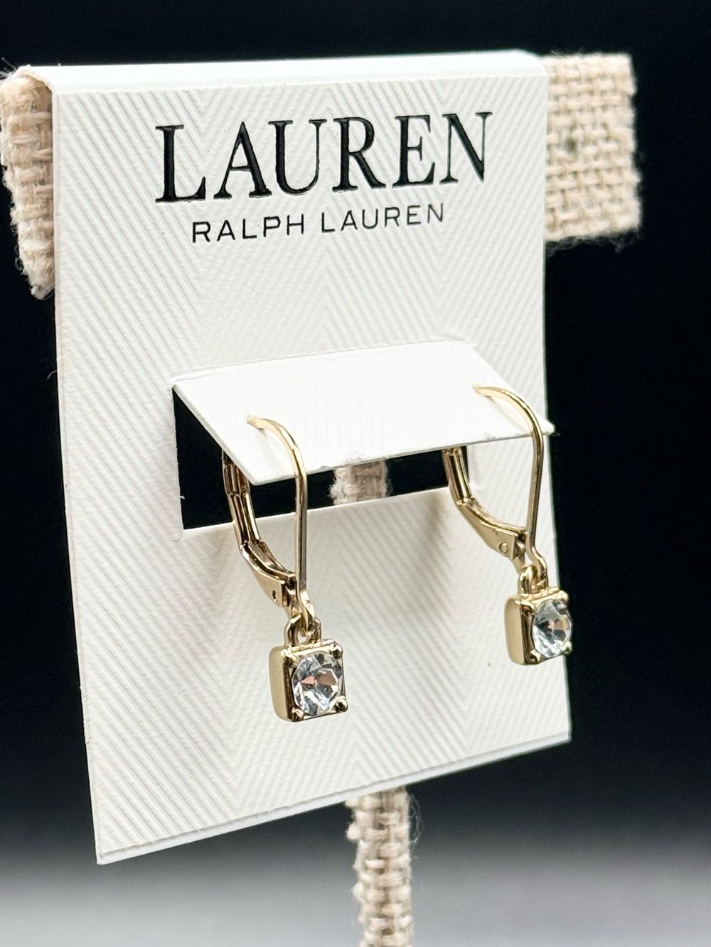 Lauren Ralph Lauren Gold-Tone Crystal Drop Earrings
